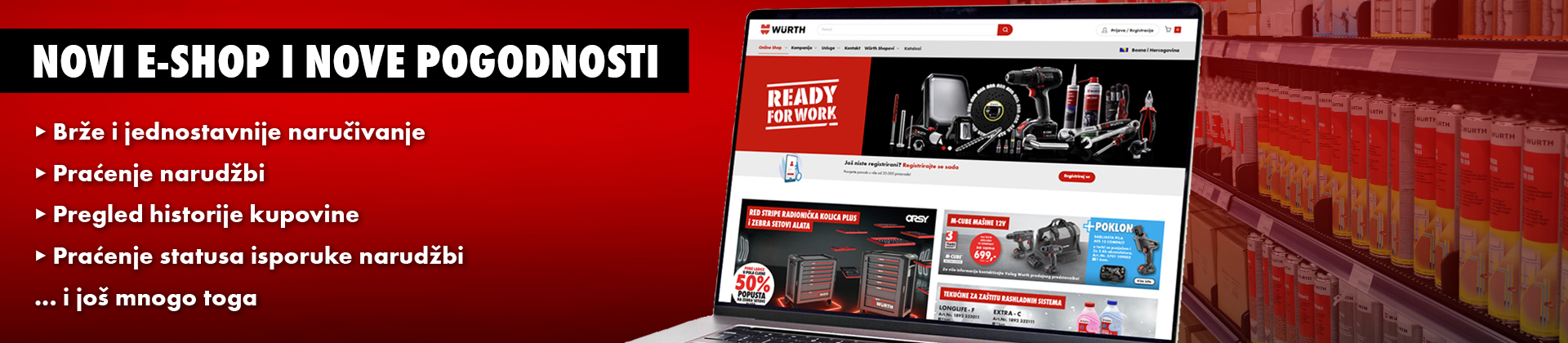 Registrujte se na novi E-Shop Wurth Bosna i Hercegovina