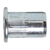 Zakivna navrtka sa ravnom zaobljenom glavom i nareckanim vratom aluminijum