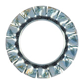 Lepezasta podloška sa vanjskom lepezom DIN 6798 oblik A celik plavo cincan