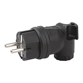 Kutni šuko utikač potpuno gumeni 16A