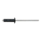 Slijepa zakovica ravne zaobljene glave, sa utorima, alu crna/čelik plav cinč, 3,2X11mm