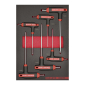 Set TORX odvijača sa T-drškom RED STRIPE TH2, 4.4, 7 dijelova, "4.4; 7 dij."                           
