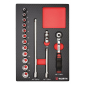 Set nasadnih kljueva 3/8 col 4.4.1 16-dijelni Zebra, Carbon                                  