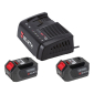 Set sa punjačem i dva akumulatora Powerpack M-CUBE 18V