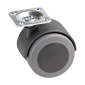 Dvostruki točak za namještaj TP/PP crno-sivi Metrax, 50 mm                                   