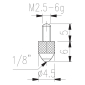 Mjerno ticalo M2.5, TIP 9 KUGLA OD TM 3mm                   
