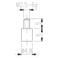 Mjerno ticalo M2.5, TIP 10 ČELIČNI 4,8mm                    