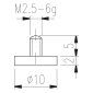 Mjerno ticalo M2.5, TIP 11 ČELIČNI 10mm                     