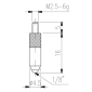 Mjerno ticalo M2.5, TIP 16 ČELIČNI 16mm                     
