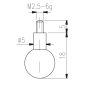 Mjerno ticalo M2.5, TIP 19 ČELIČNA KUGLA 11mm               