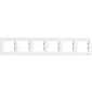 Dekorativni okvir horizontalni Asfora, Šesterostruki, Bijeli                   