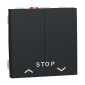 Taster dvostruki 2M Unica sa simbolom + STOP, 10A, gore/dole, antracit                     